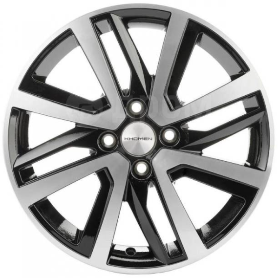 Khomen KHW 1609 6x16 4*100 ET37 DIA60.1 Black-FP Литой