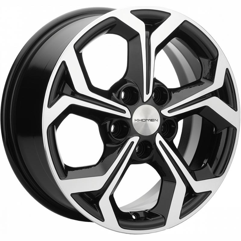 Khomen KHW 1606 6.5x16 5*114.3 ET50 DIA66.1 Black-FP Литой