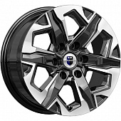K&K Тейт 7.5x17 6*114.3 ET30 DIA66.1 Алмаз черный Литой