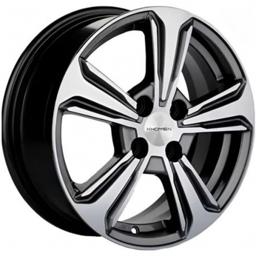 Khomen KHW 1502 6x15 4*100 ET45 DIA56.6 Gray-FP Литой